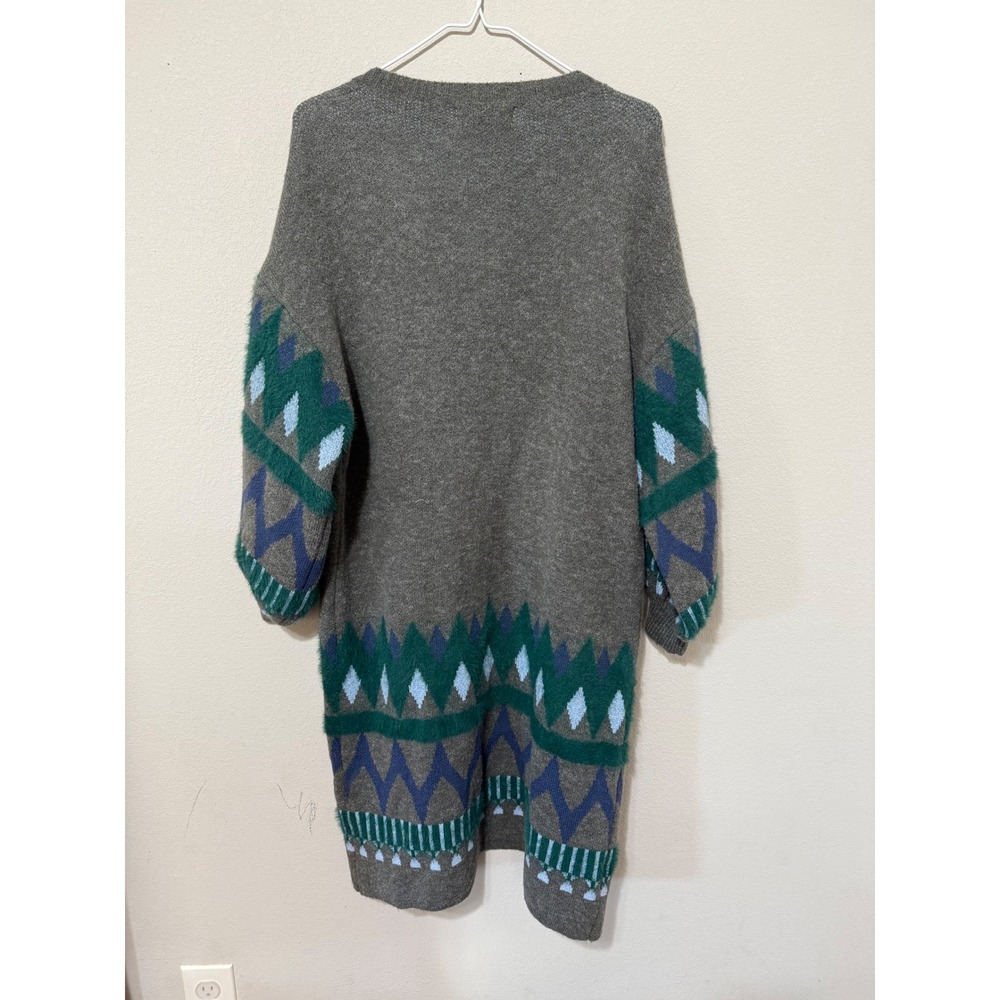 Anthropologie Kai Embroidered Duster Cardigan Sweater One Size Boho Western - Picture 5 of 7
